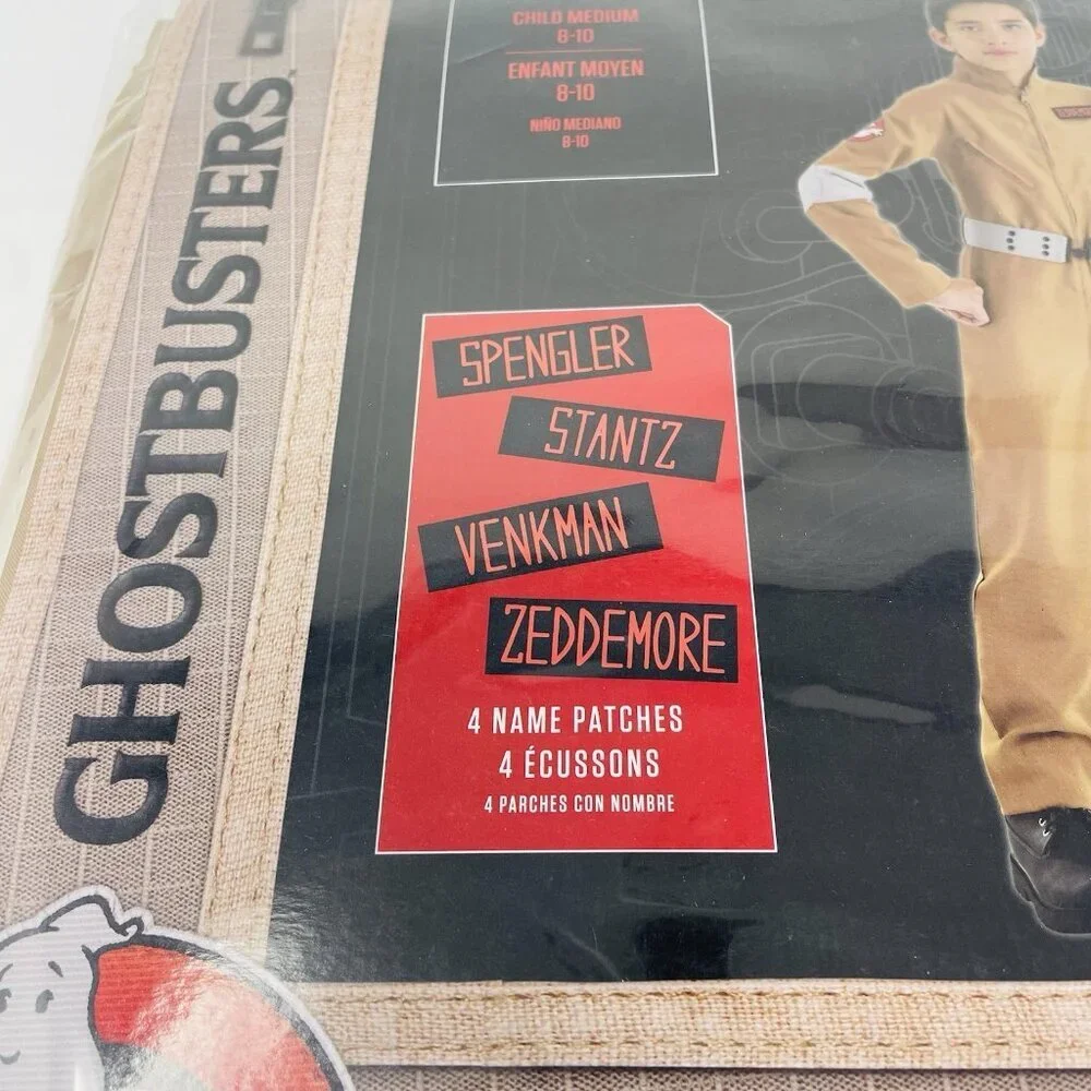 Ghostbusters Youth Child Unisex Medium 8-10 Jumpsuit Halloween Costume in Brown - Picture 4 of 8